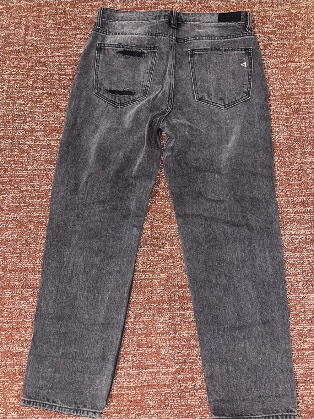 Hidden jeans wide leg crop black distressed denim tapered straight grunge 28 - Picture 2 of 14